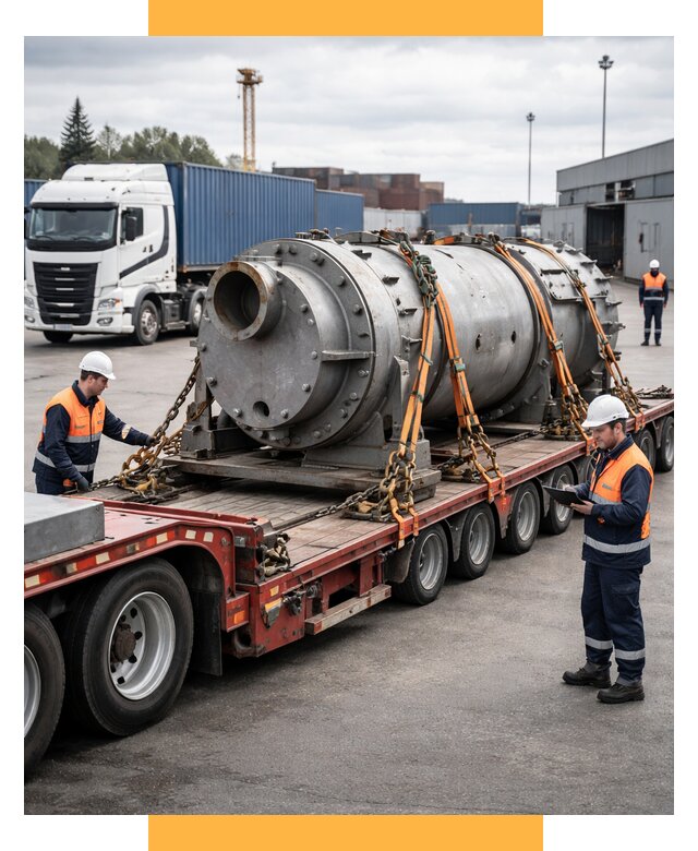 Перевозка тяжеловесных грузов под ключ от 155445 р. | СетСервис-Ктл